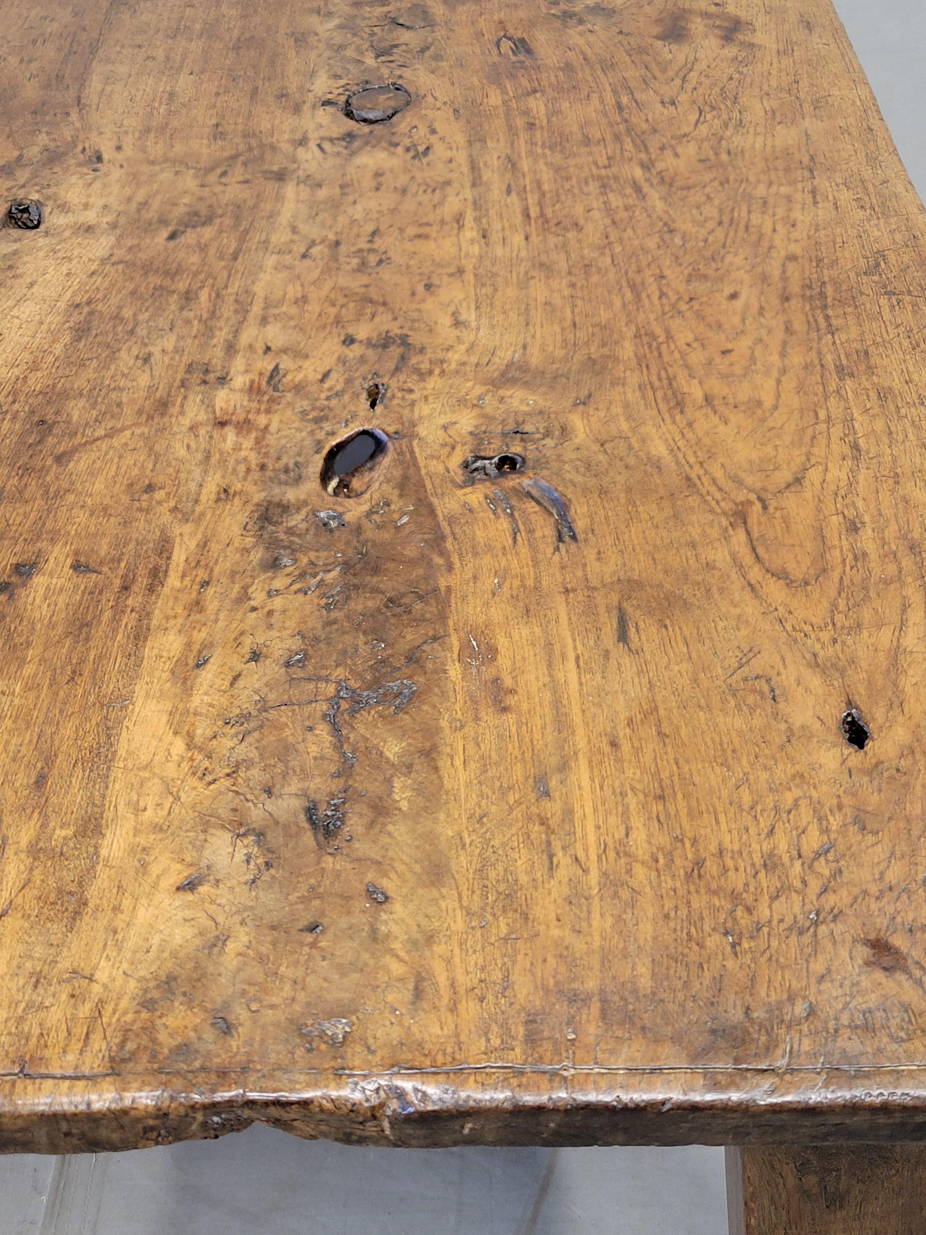 20th Century Vintage Rustic Single Slab Burl Teak Coffee Table by the Jason Scott Collection