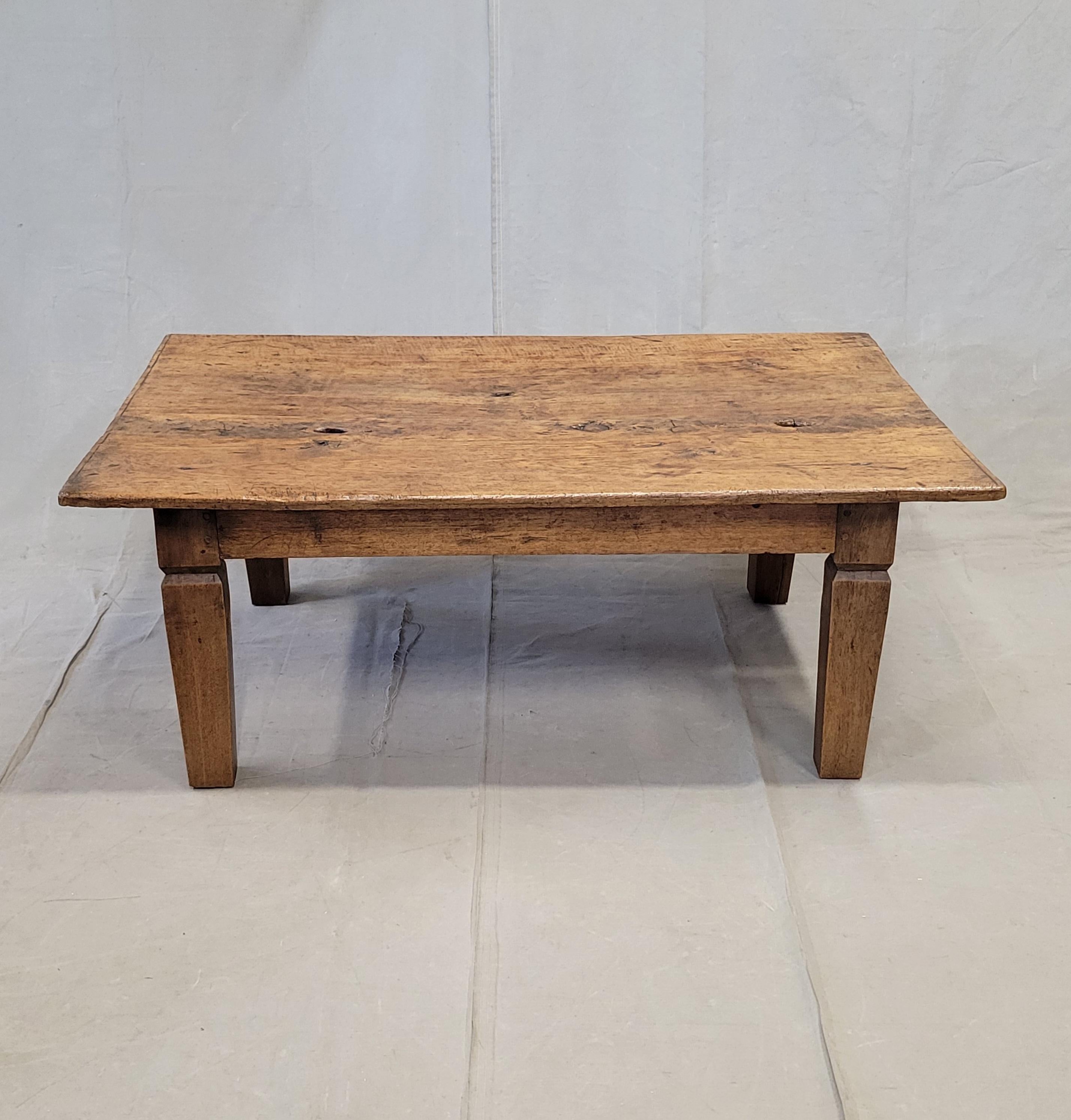 Vintage Rustic Single Slab Burl Teak Coffee Table by the Jason Scott Collection 4