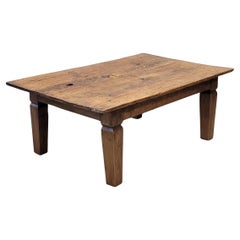 Vintage Rustic Single Slab Burl Teak Coffee Table by the Jason Scott Collection
