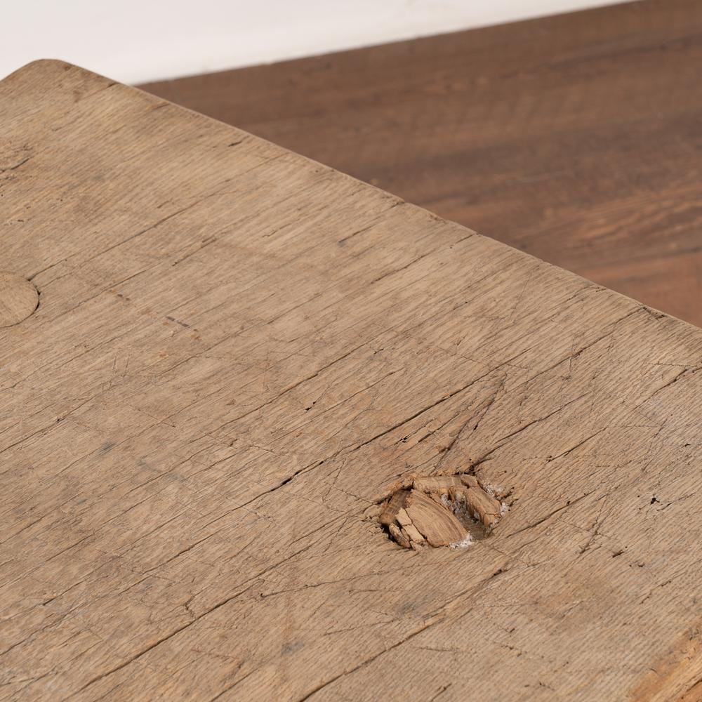 Old Rustic Slab Vintage Rustic Slab Wood Coffee Table, circa 1900s For Sale at 1stDibs