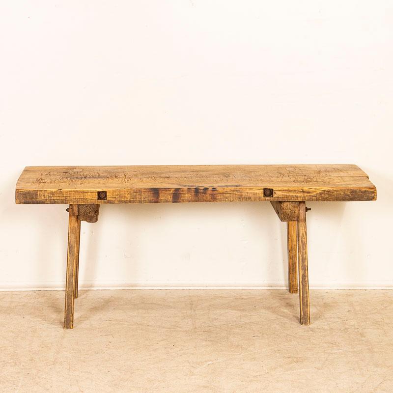 Hungarian Vintage Rustic Slab Wood Coffee Table from Hungary