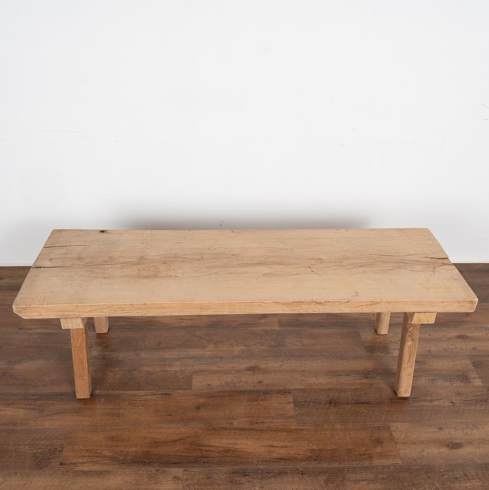 Vintage Rustic Slab Wood Coffee Table, Hungary circa 1920 In Good Condition In Round Top, TX
