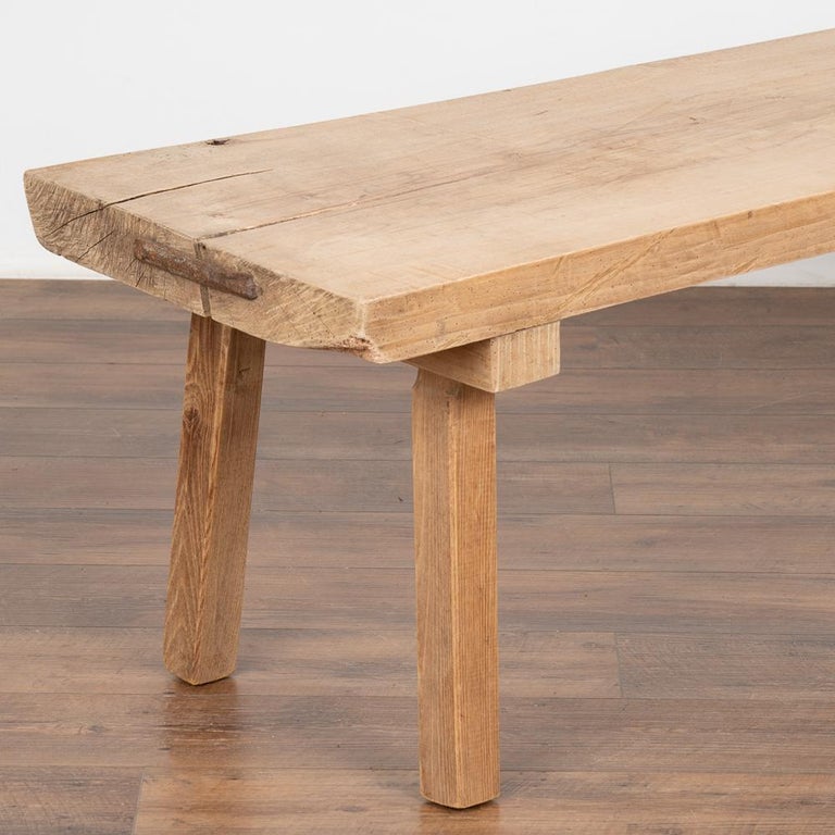 Old Rustic Slab Vintage Rustic Slab Wood Coffee Table, Hungary circa 1920 For Sale at ...