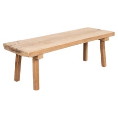 Antique Rustic Slab Wood Coffee Table, Hungary circa 1920