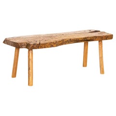 Vintage Rustic Slab Wood Live Edge Coffee Table
