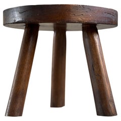 Vintage rustic solid wood Tripod Milking Stool