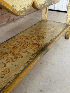 Vintage Rustic Spanish Colonial Style Distressed Console Table With Drawers