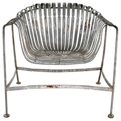 Vintage Rustic Spring Steel Fan Roll Back Garden Chair Style Francois Carré