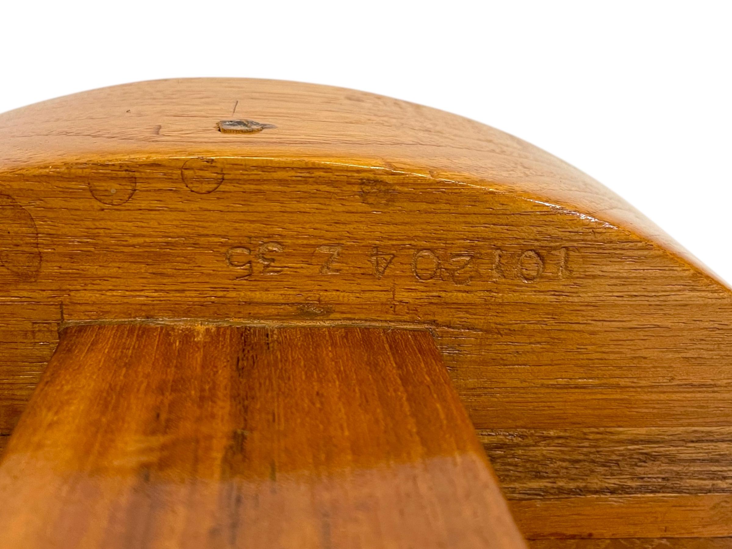 Vintage Rustic Stool by David Smith & Co, Old World Java For Sale 1