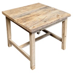 Vintage Rustic Teak Wood Side Table