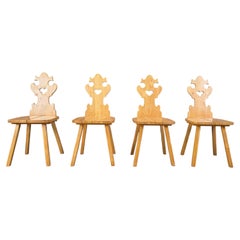 Chaises tiroirs rustiques vintage, 1960s