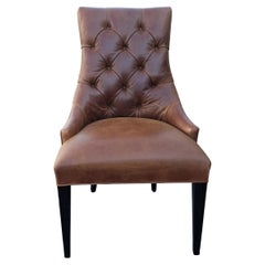 Used Rustic Top Grain Leather Chair with Hip Rests