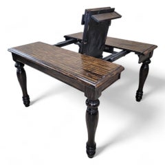 Vintage Rustic Town And Country Style Expanding Butterfly Farmhouse Table