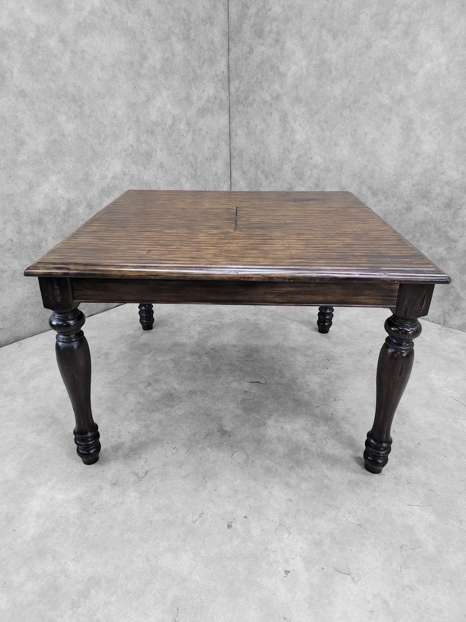 Inconnu Table de ferme rustique à papillons extensible de style ville et campagnard en vente
