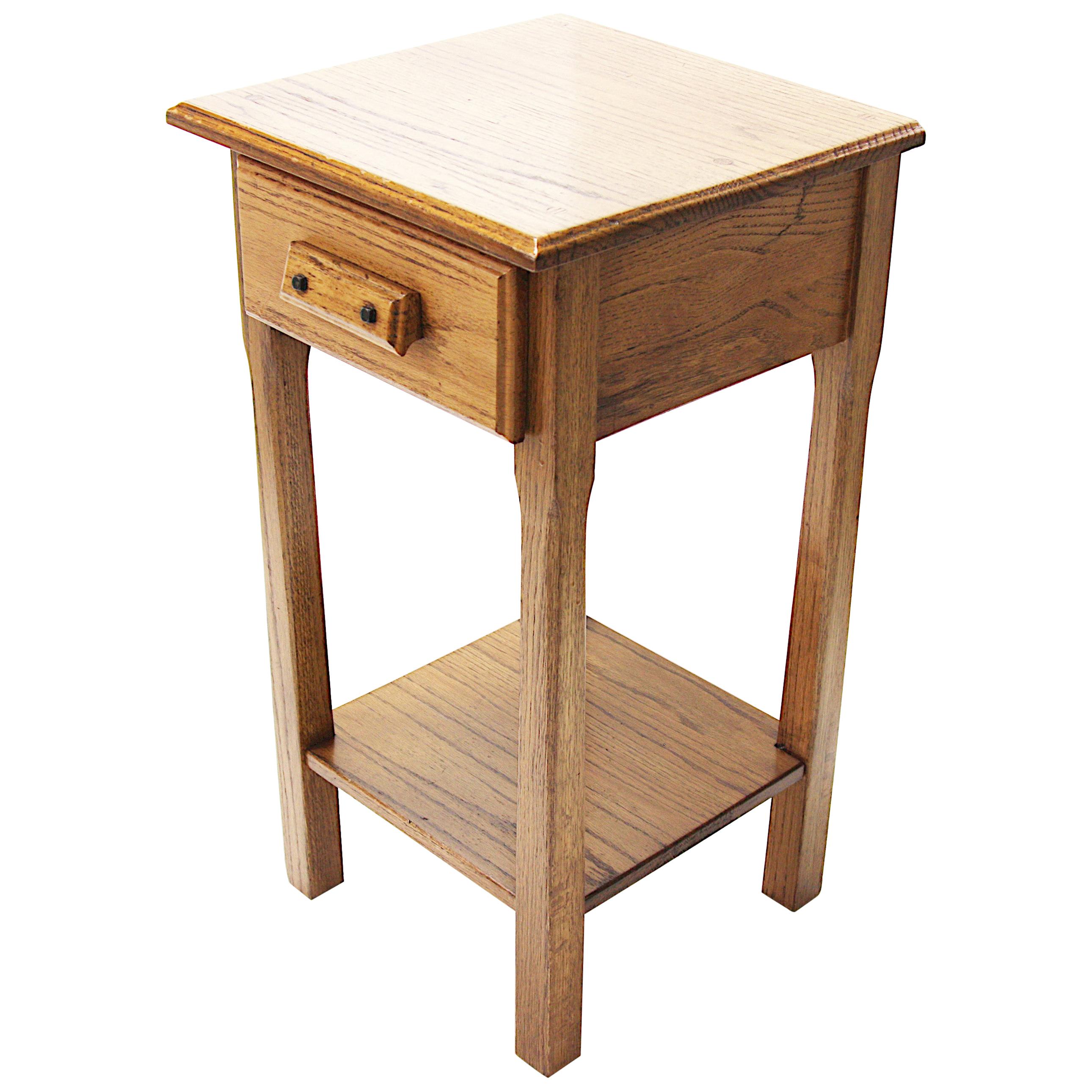 Vintage Rustic Western Oak Night Stand End Table from Yellowstone National Park