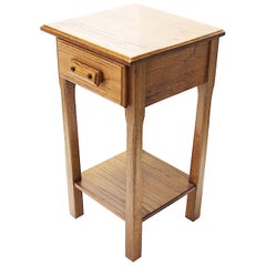 Used Rustic Western Oak Night Stand End Table from Yellowstone National Park