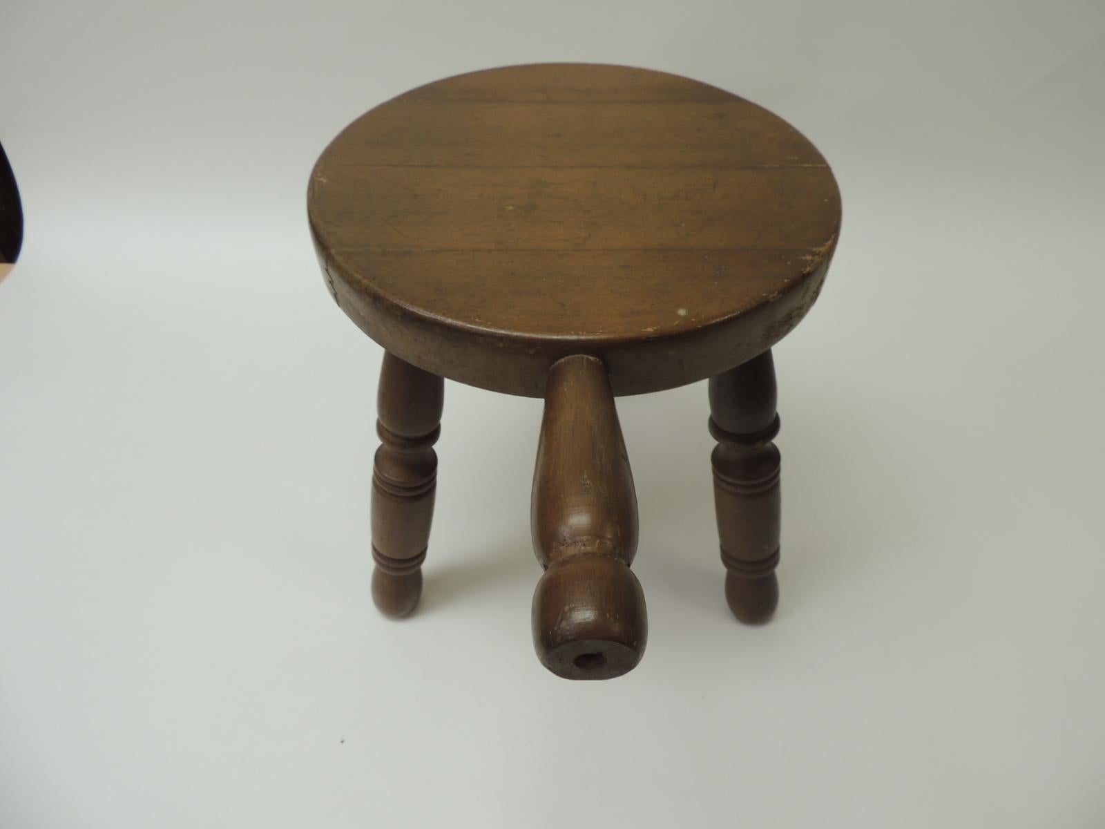 vintage wooden footstool