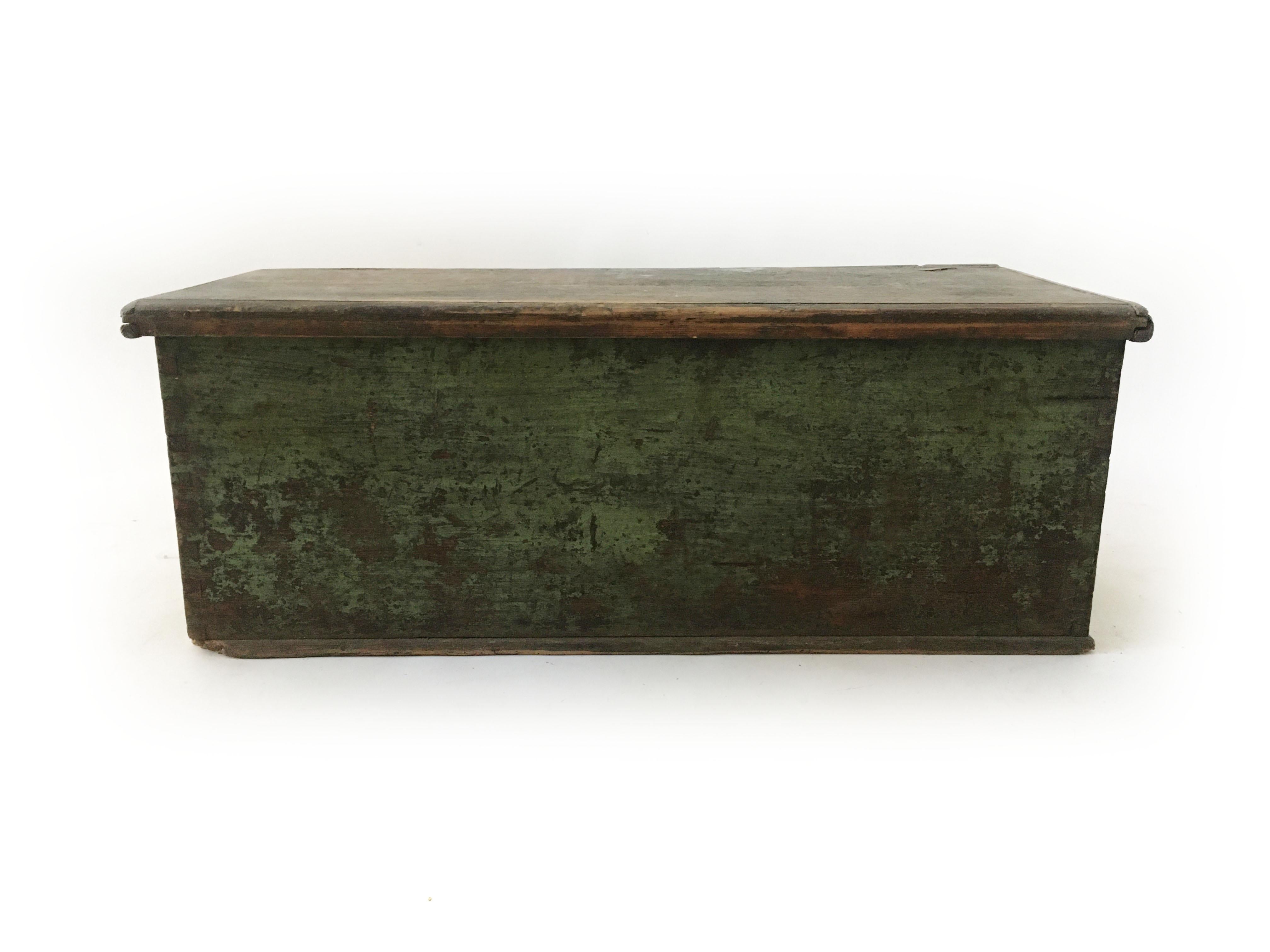 Vintage Rustic Wood Trunk, Gym Vignette Curated Style Statement, Austria, 1930s For Sale 9