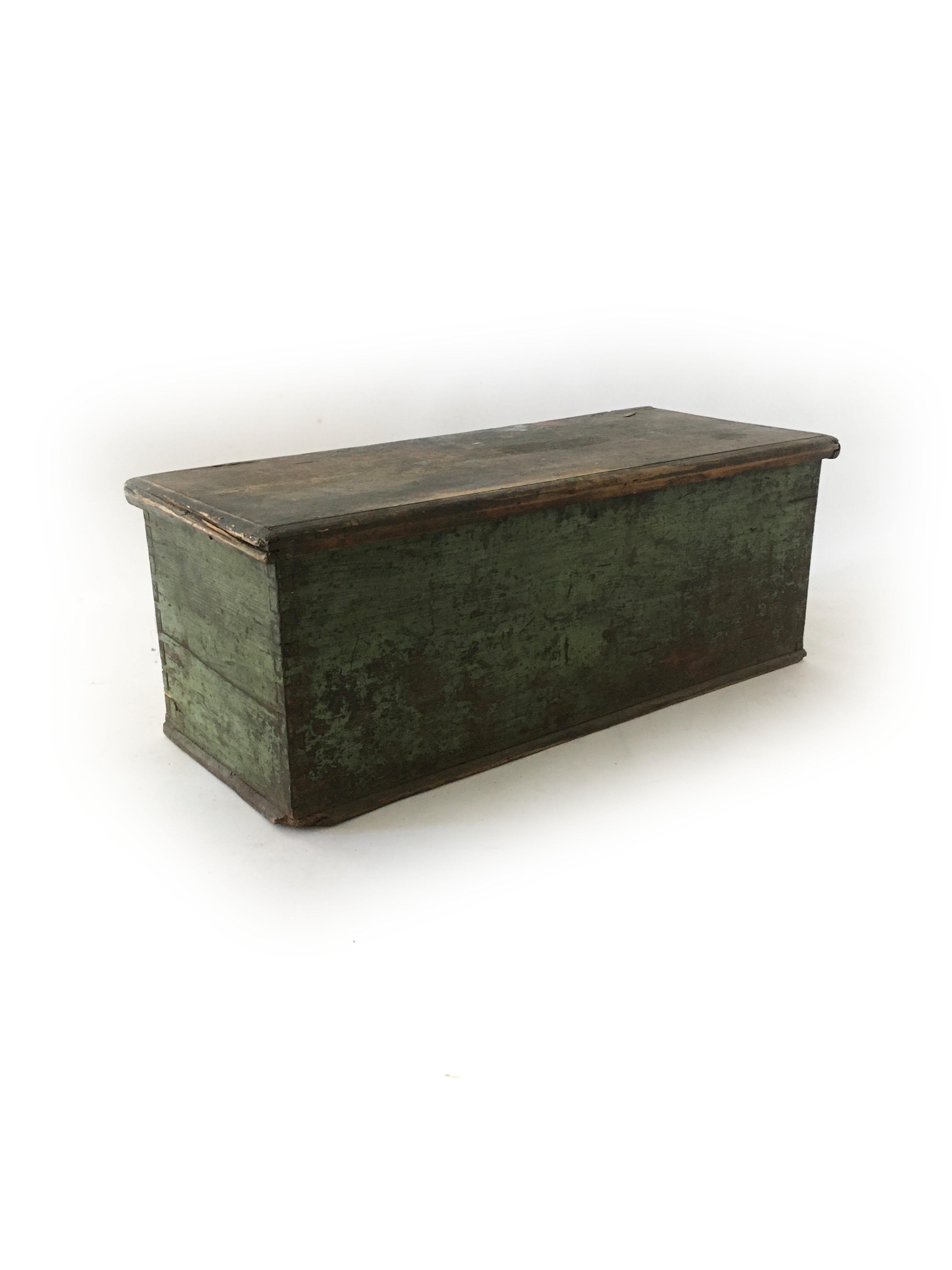Vintage Rustic Wood Trunk, Gym Vignette Curated Style Statement, Austria, 1930s For Sale 10