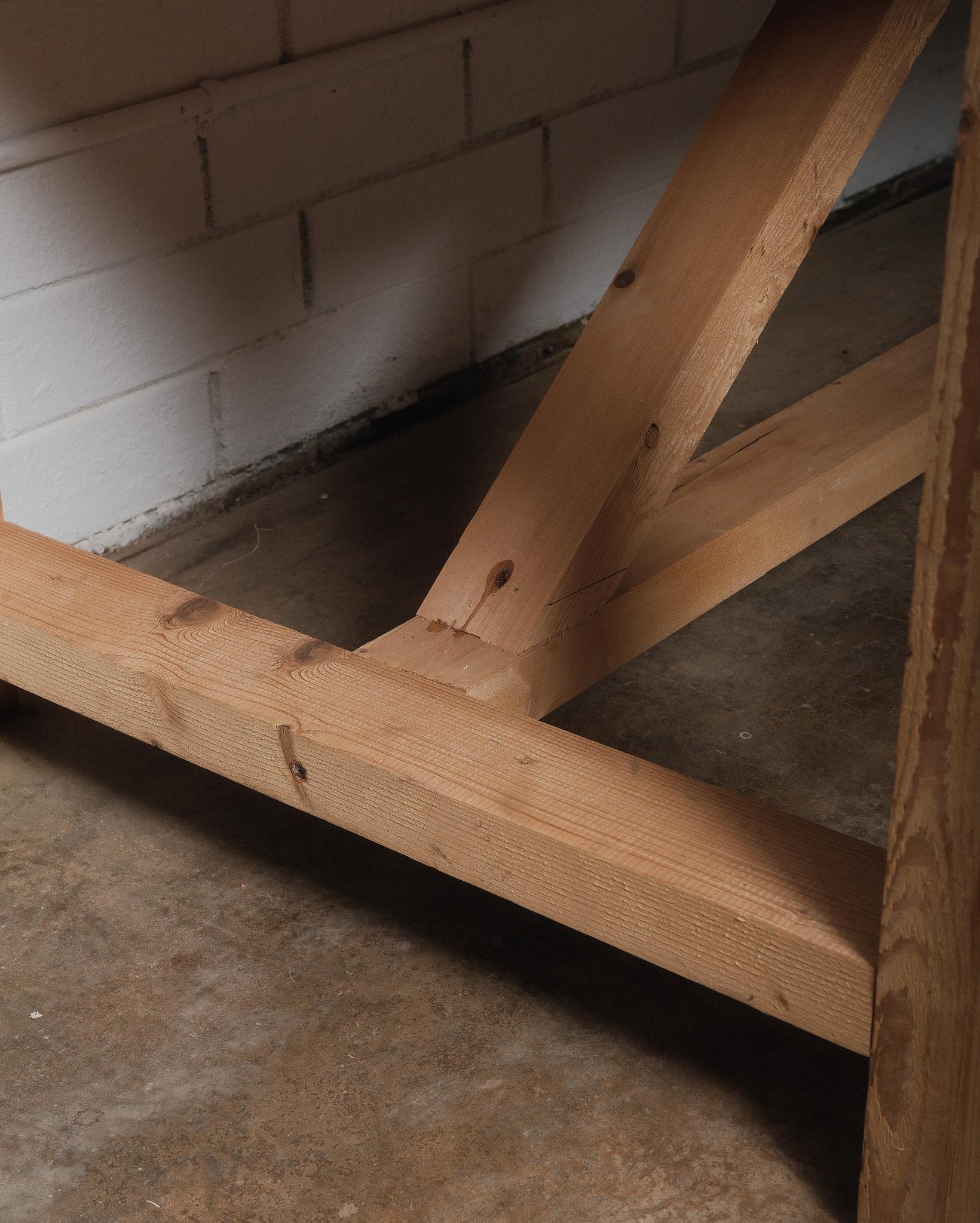 Rustique Table d'établi en bois rustique vintage en vente