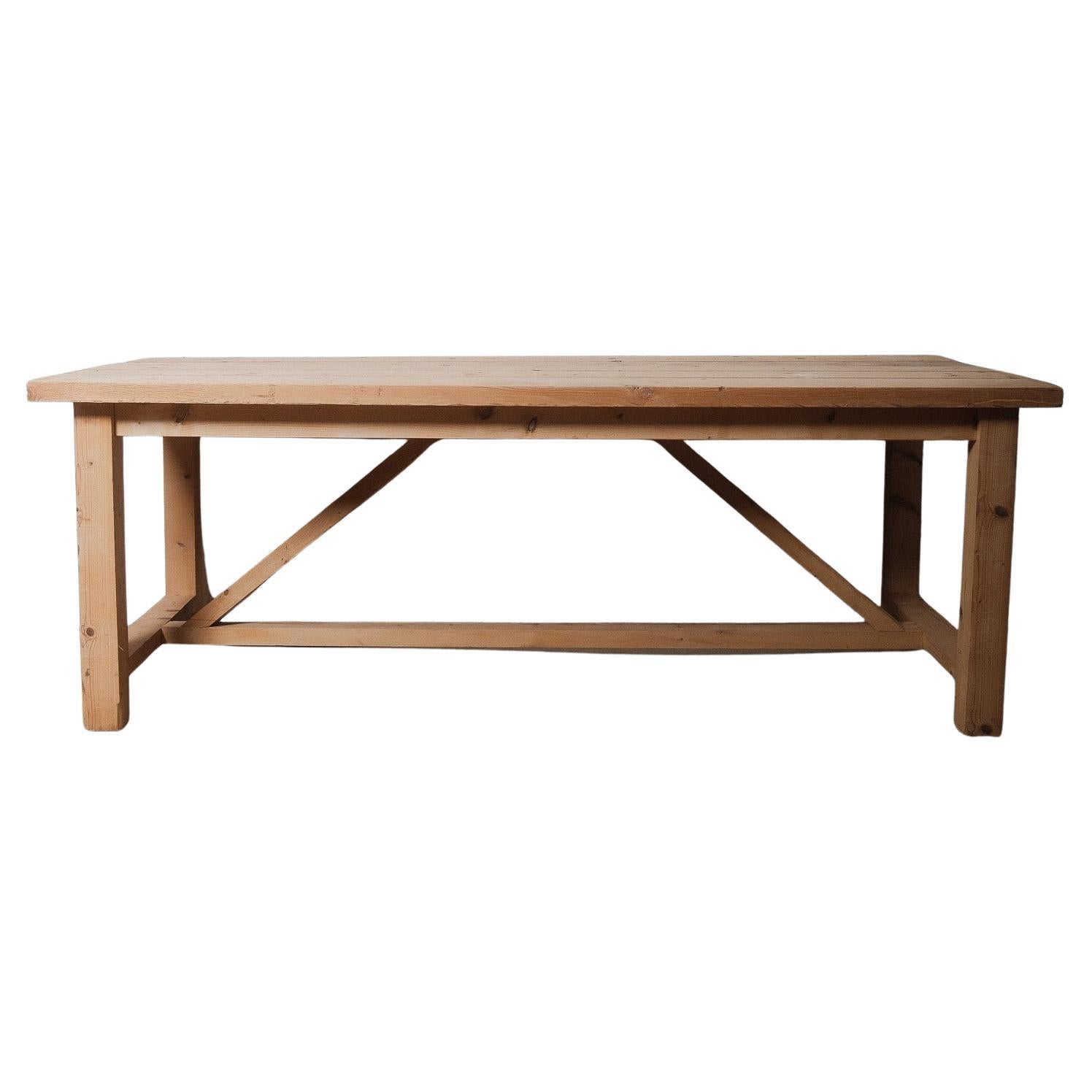 Table d'établi en bois rustique vintage en vente