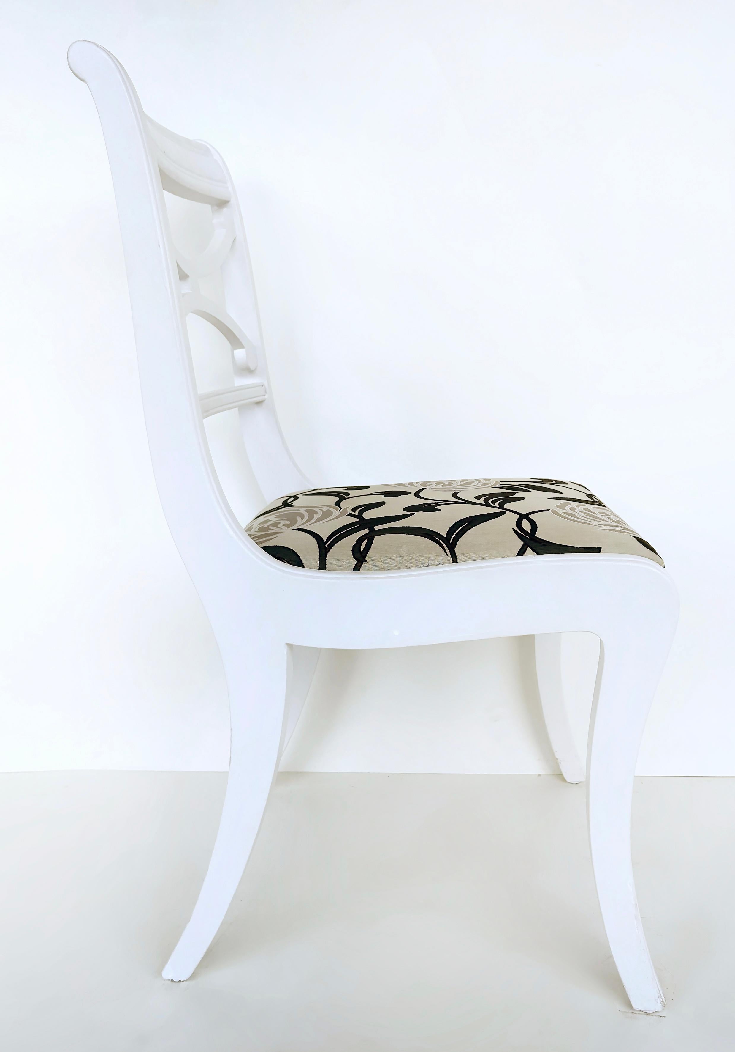Vintage RWAY Furniture Company Painted Dining Chairs, Set of 6 For Sale 4