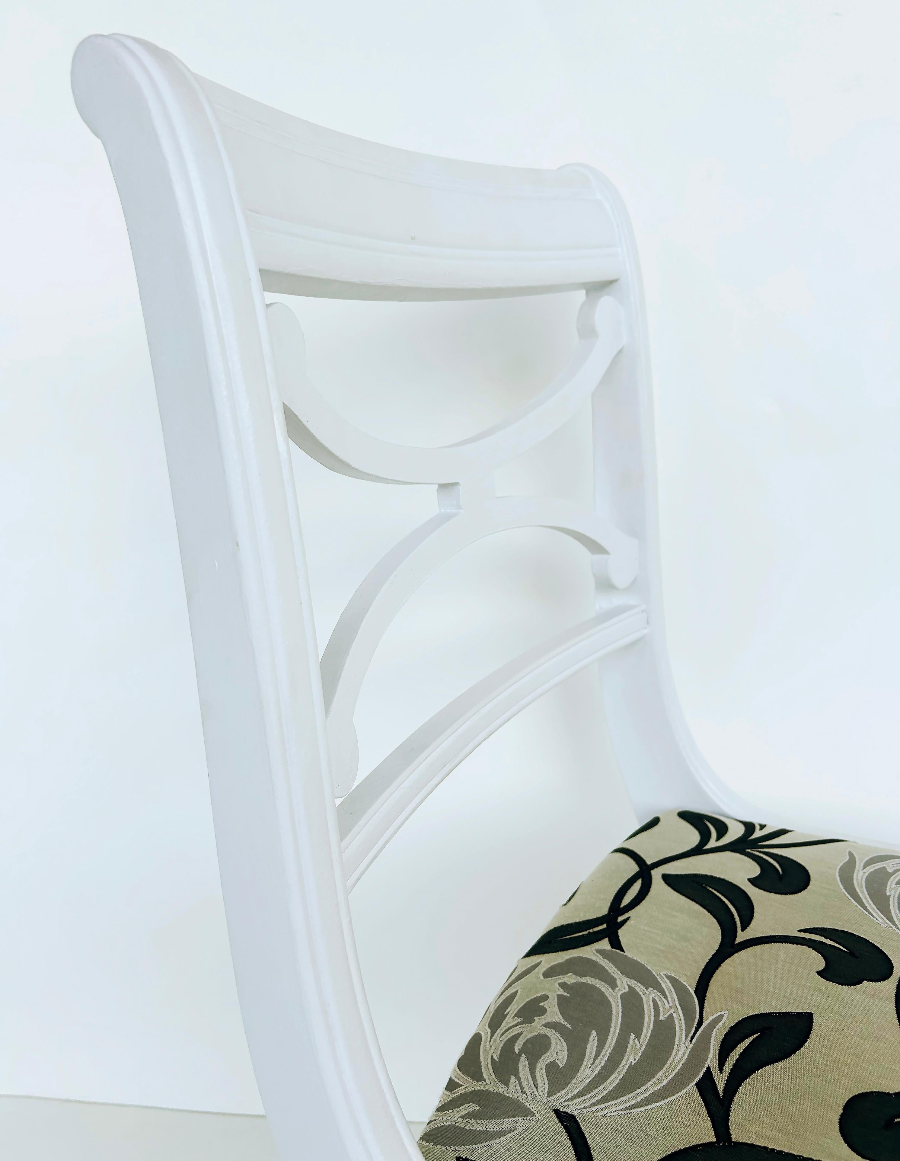 Vintage RWAY Furniture Company Painted Dining Chairs, Set of 6 For Sale 8