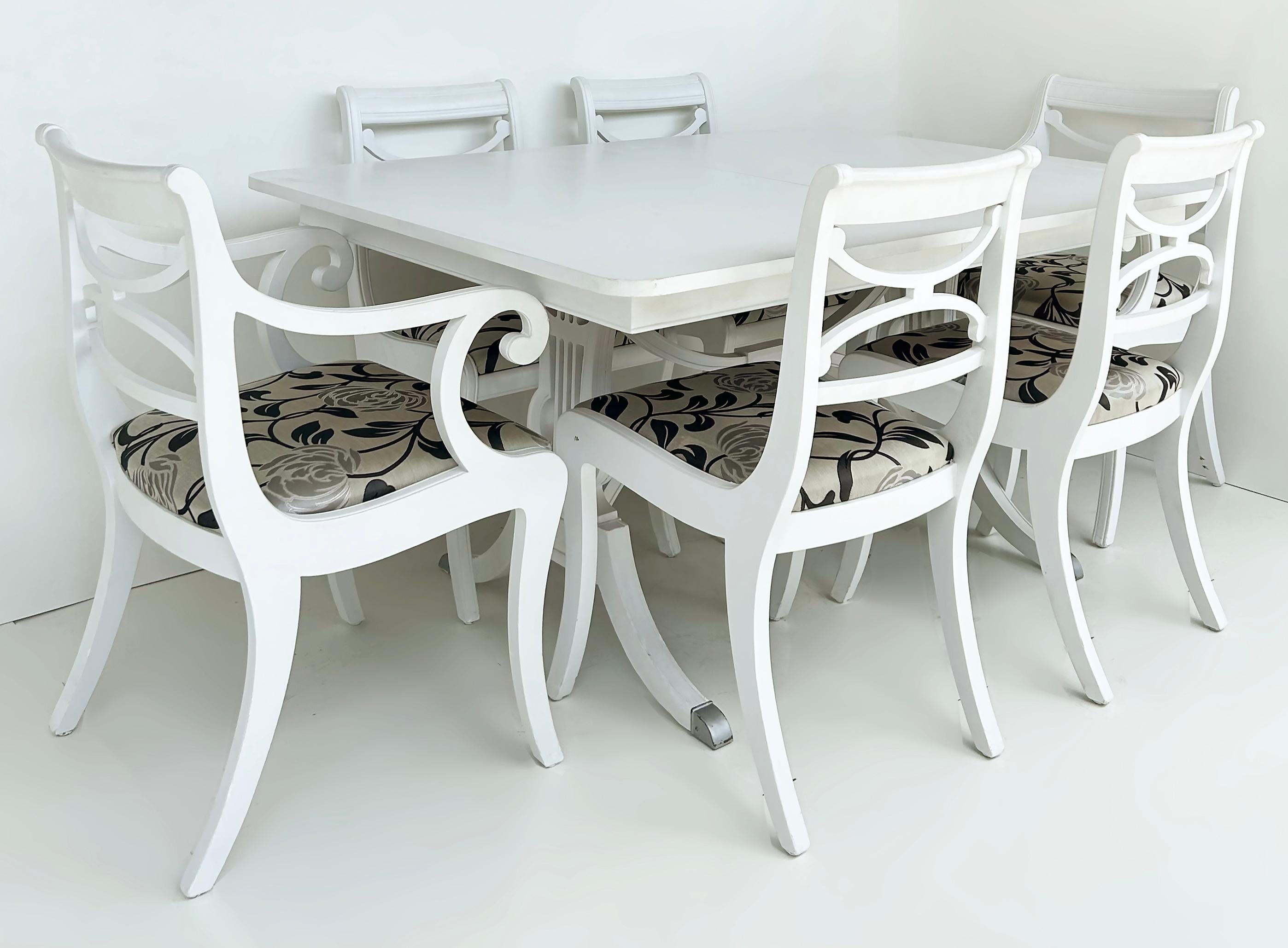 Vintage RWAY Furniture Company Painted Dining Chairs, Set of 6 For Sale 9