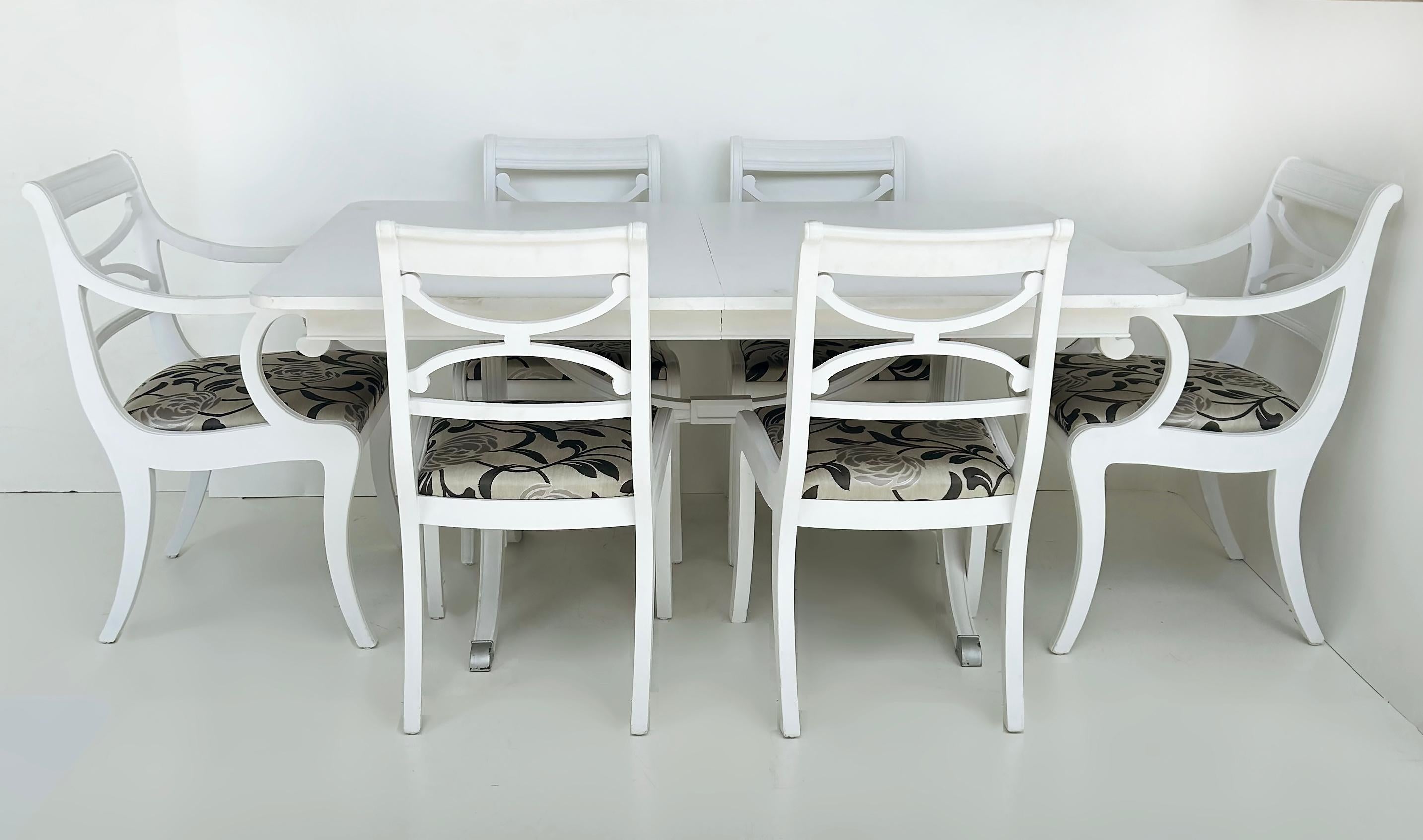 Vintage RWAY Furniture Company Painted Dining Chairs, Set of 6 For Sale 10