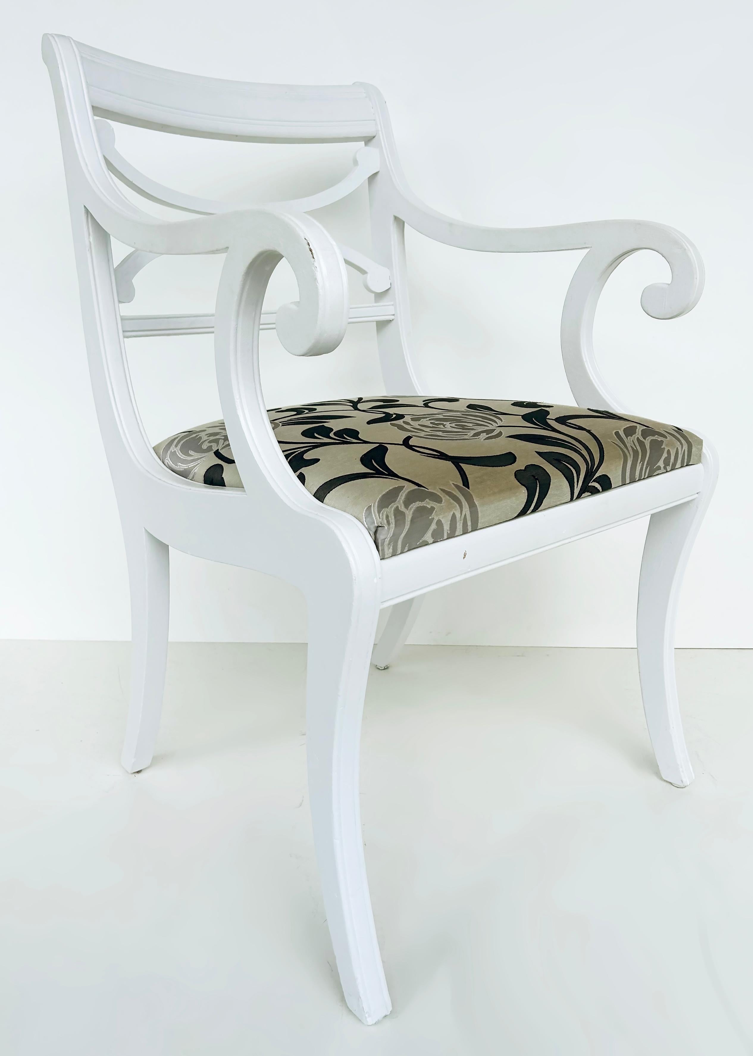 American Vintage RWAY Furniture Company Painted Dining Chairs, Set of 6 For Sale