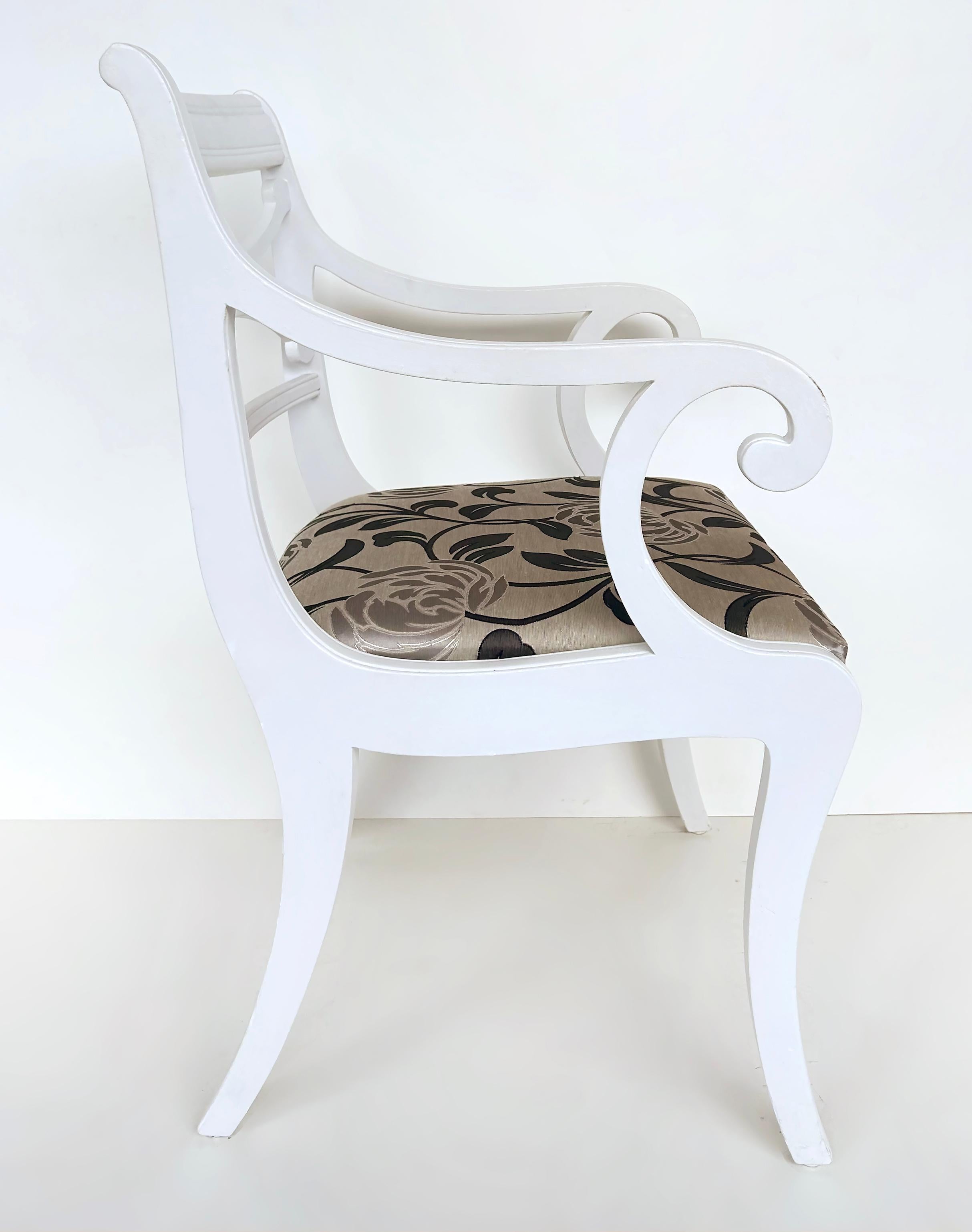 Vintage RWAY Furniture Company Painted Dining Chairs, Set of 6 In Good Condition For Sale In Miami, FL