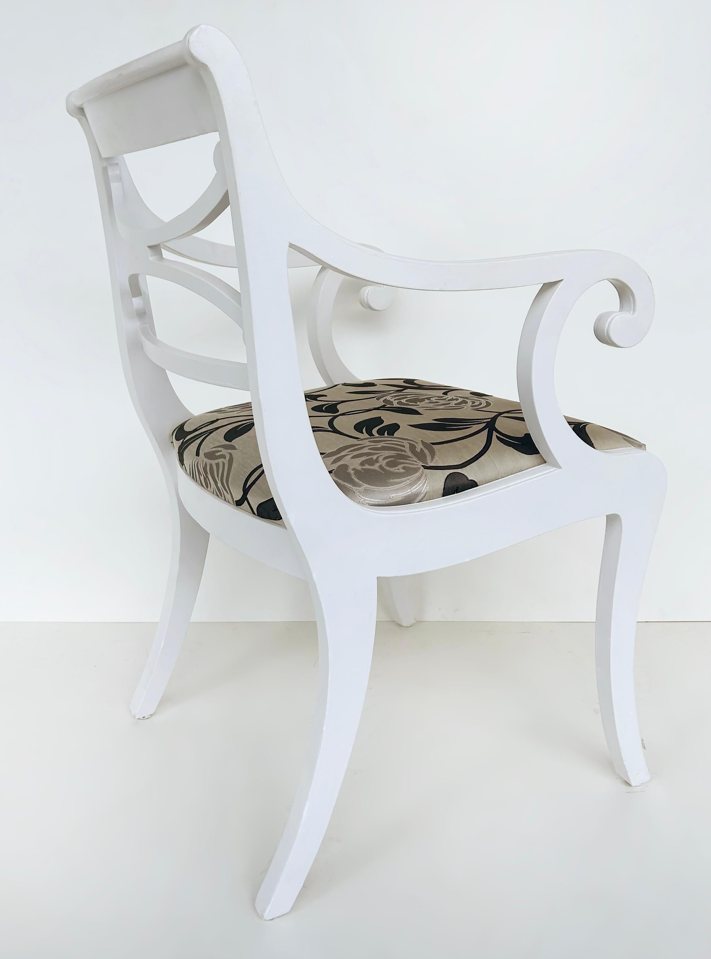 20th Century Vintage RWAY Furniture Company Painted Dining Chairs, Set of 6 For Sale