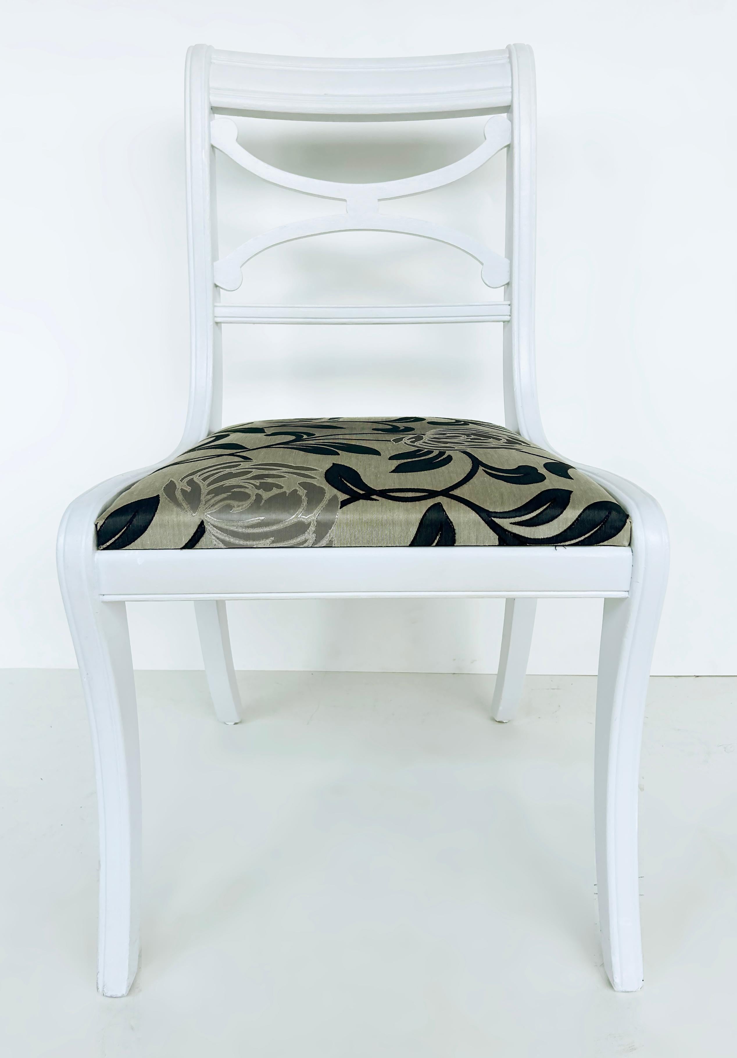 Vintage RWAY Furniture Company Painted Dining Chairs, Set of 6 For Sale 2
