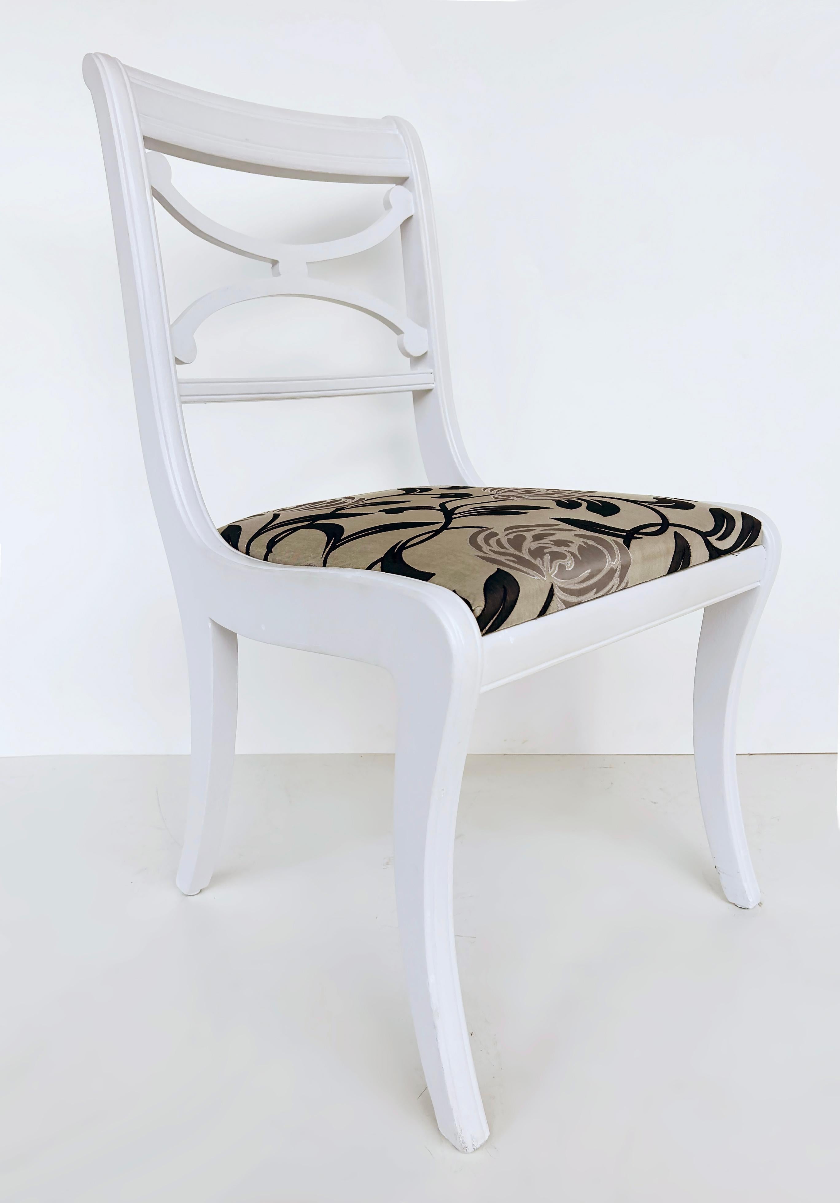Vintage RWAY Furniture Company Painted Dining Chairs, Set of 6 For Sale 3