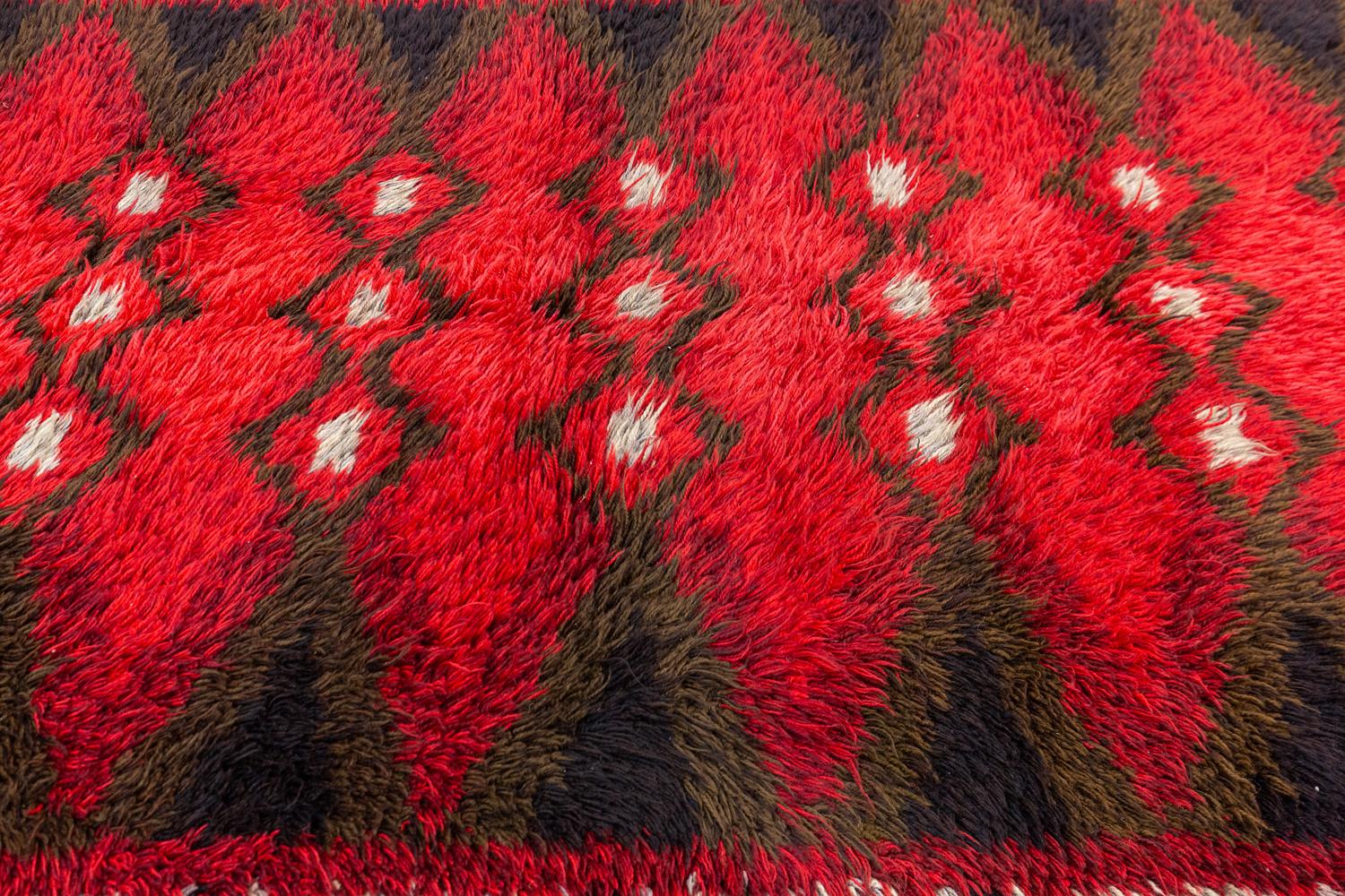 20th Century Rya Rug Abstract Design, 1950-1970 For Sale