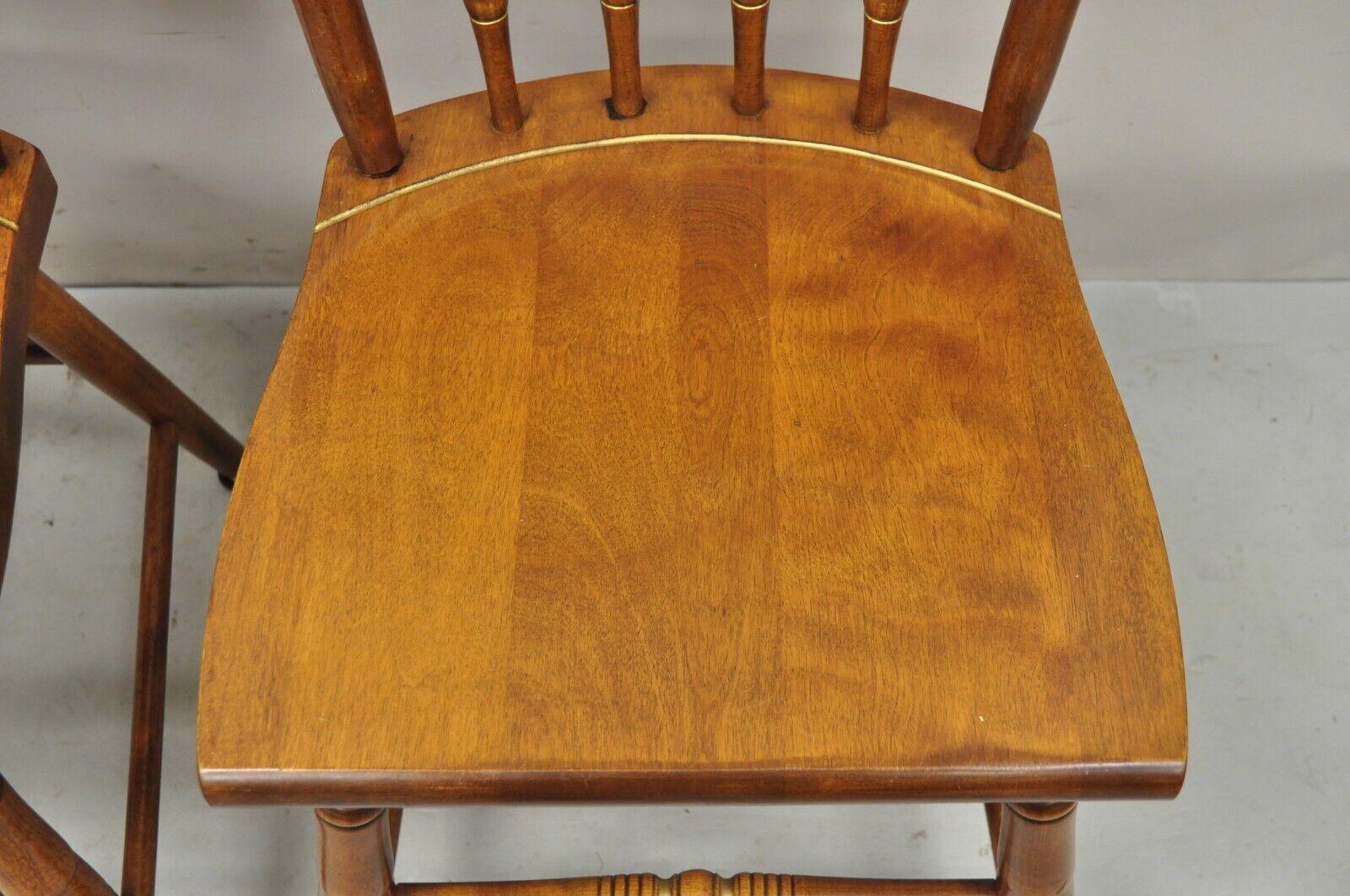 Vintage S. Bent Bros Maple Wood Hitchcock Colonial Style Chairs, a Pair 4