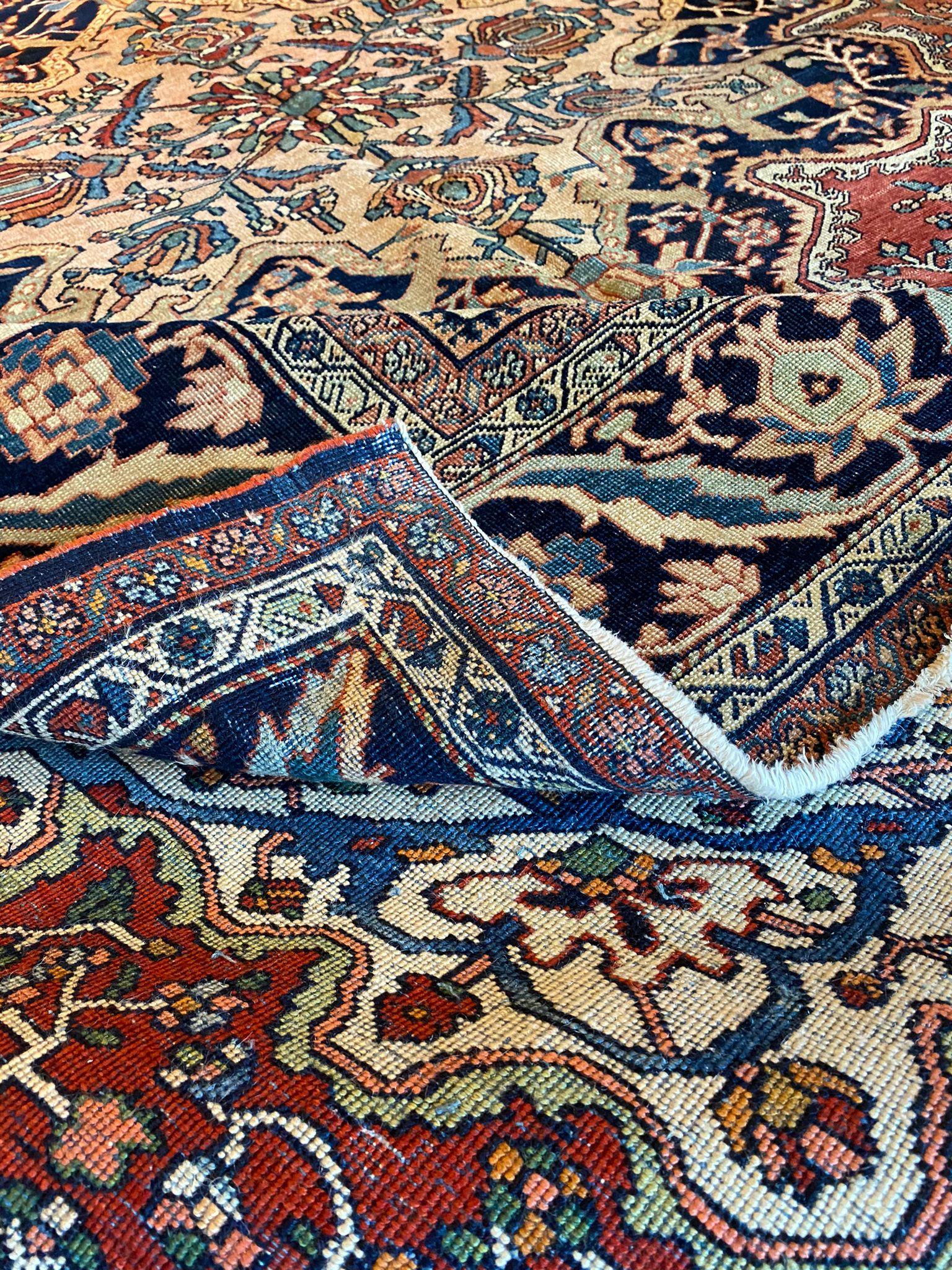 Hand-Knotted Vintage S. Farahan For Sale