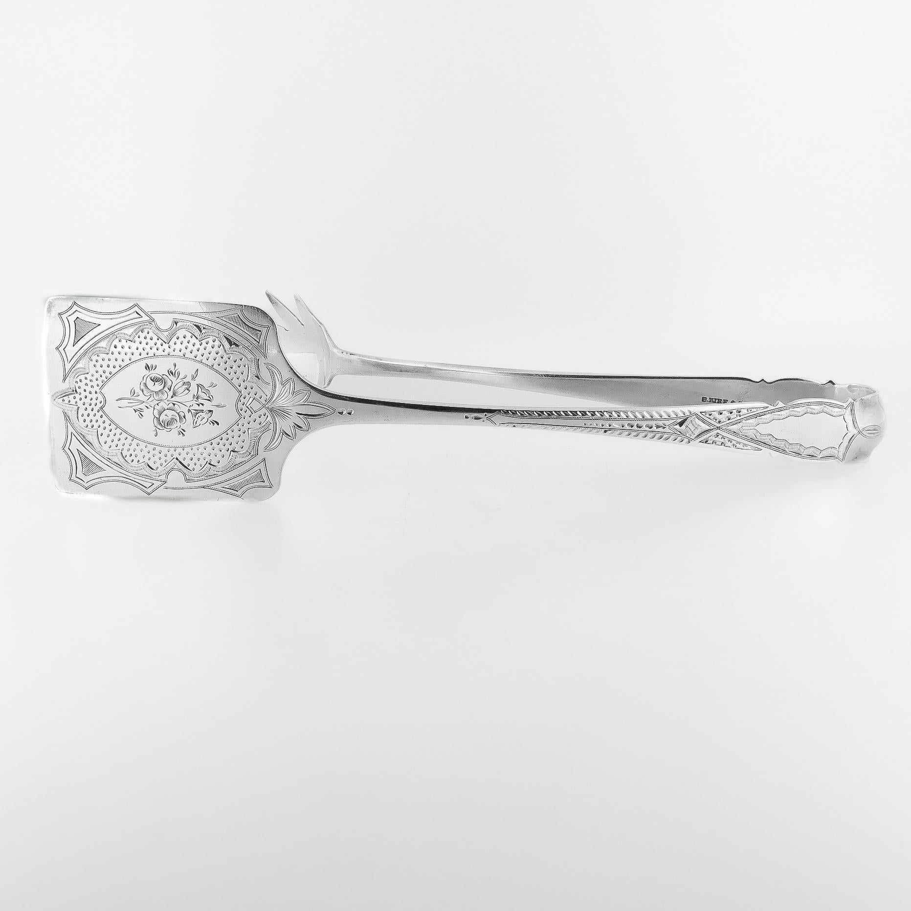 Vintage S. Kirk & Son. Baltimore Münzsilber Brite-Schliff Sandwich-zangen im Angebot 2