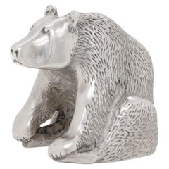 Figurine d'ours miniature Vintage S. Kirk & Sons Sterling Silver