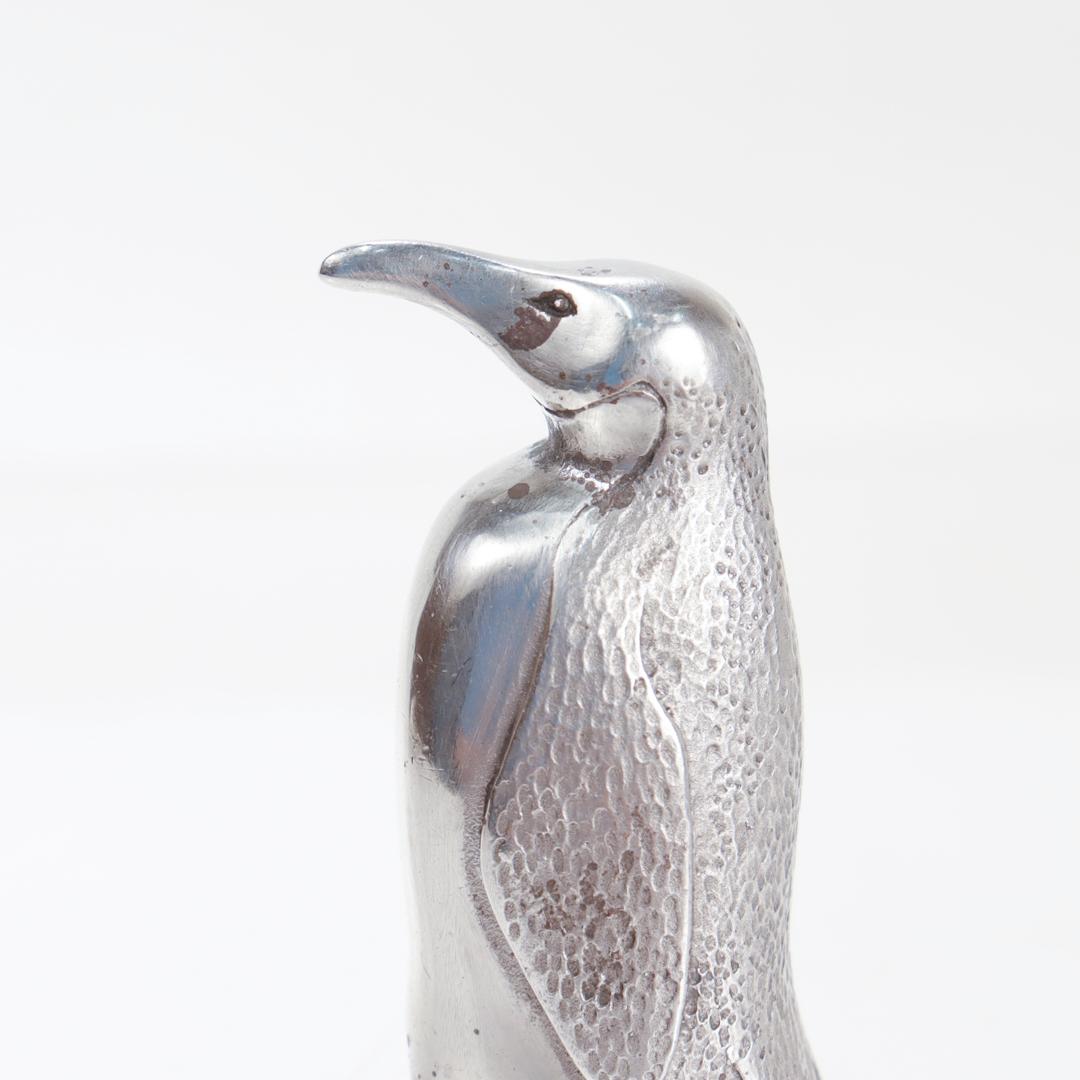 Vintage S. Kirk & Son Sterling Silver Miniature Penguin Figurine For Sale 4