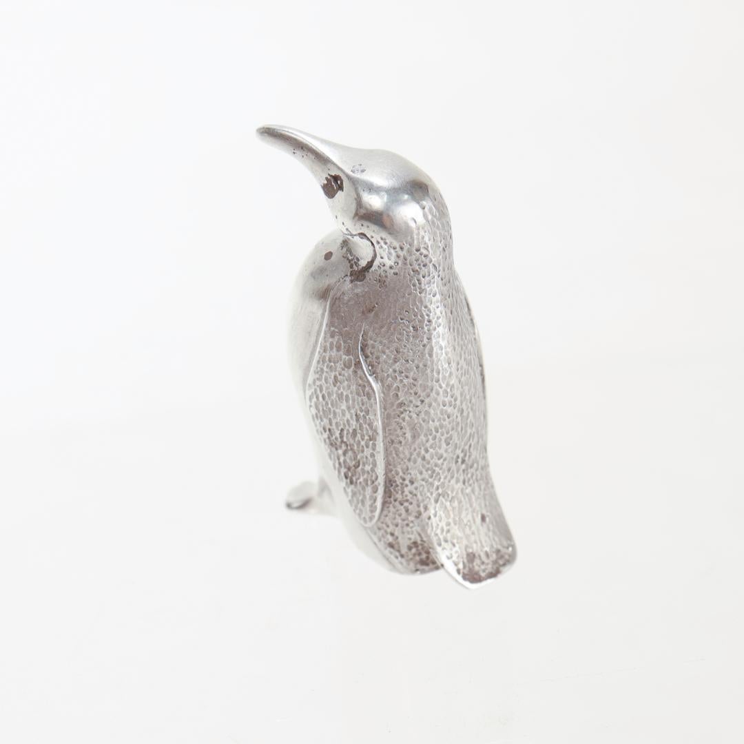 Vintage S. Kirk & Son Sterling Silver Miniature Penguin Figurine For Sale 2
