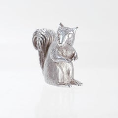 Vintage S. Kirk & Son Sterling Silver Miniature Squirrel Figurine