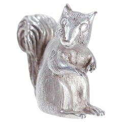 Figurita de ardilla vintage en miniatura de plata de ley S. Kirk & Son