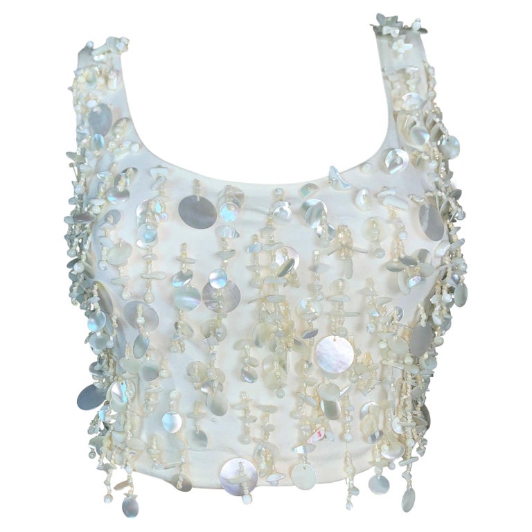 TOP CROP MESH DOLCE & GABBANA D&G VINTAGE 90'S