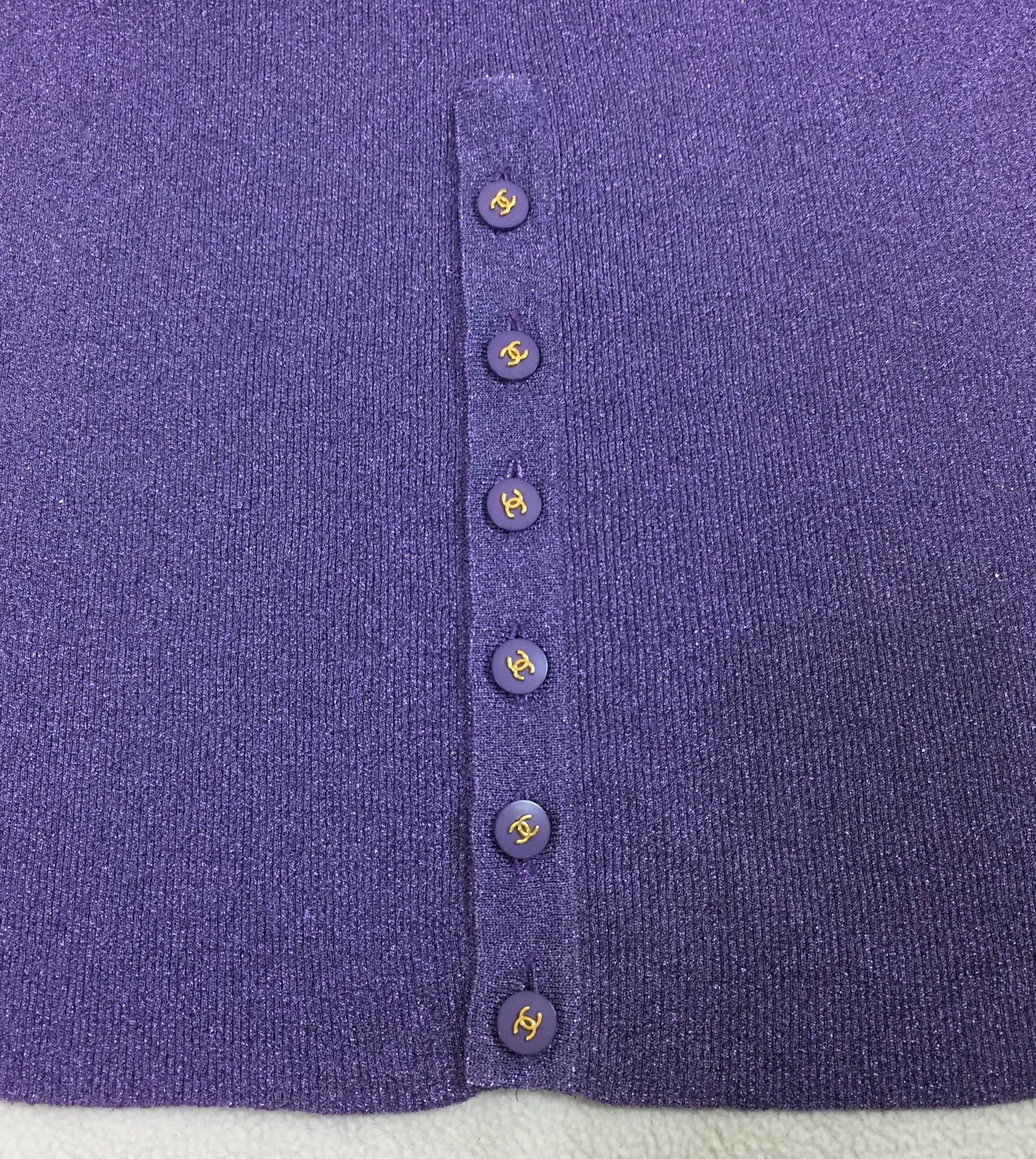 purple vintage chanel dress