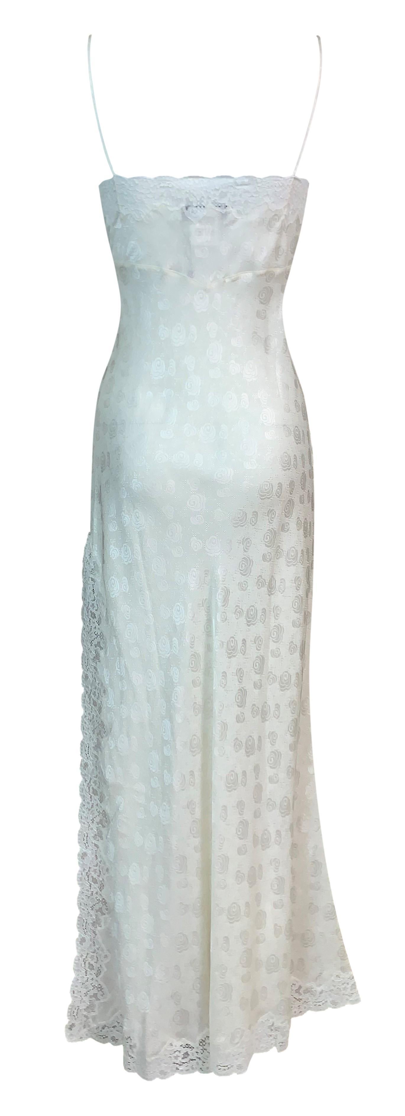 Vintage S/S 1999 Christian Dior John Galliano Runway Ivory High Slit ...