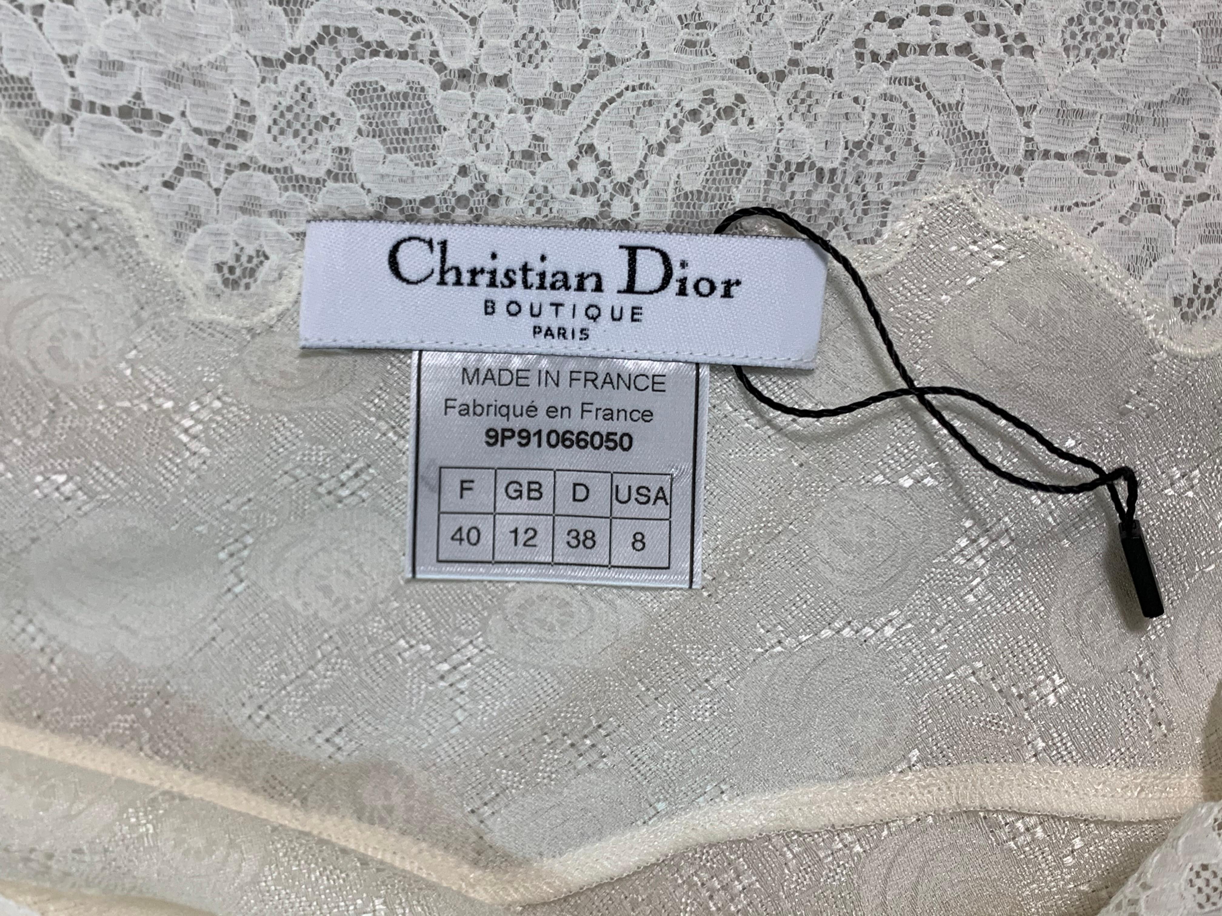 Vintage S/S 1999 Christian Dior John Galliano Runway Ivory High Slit ...