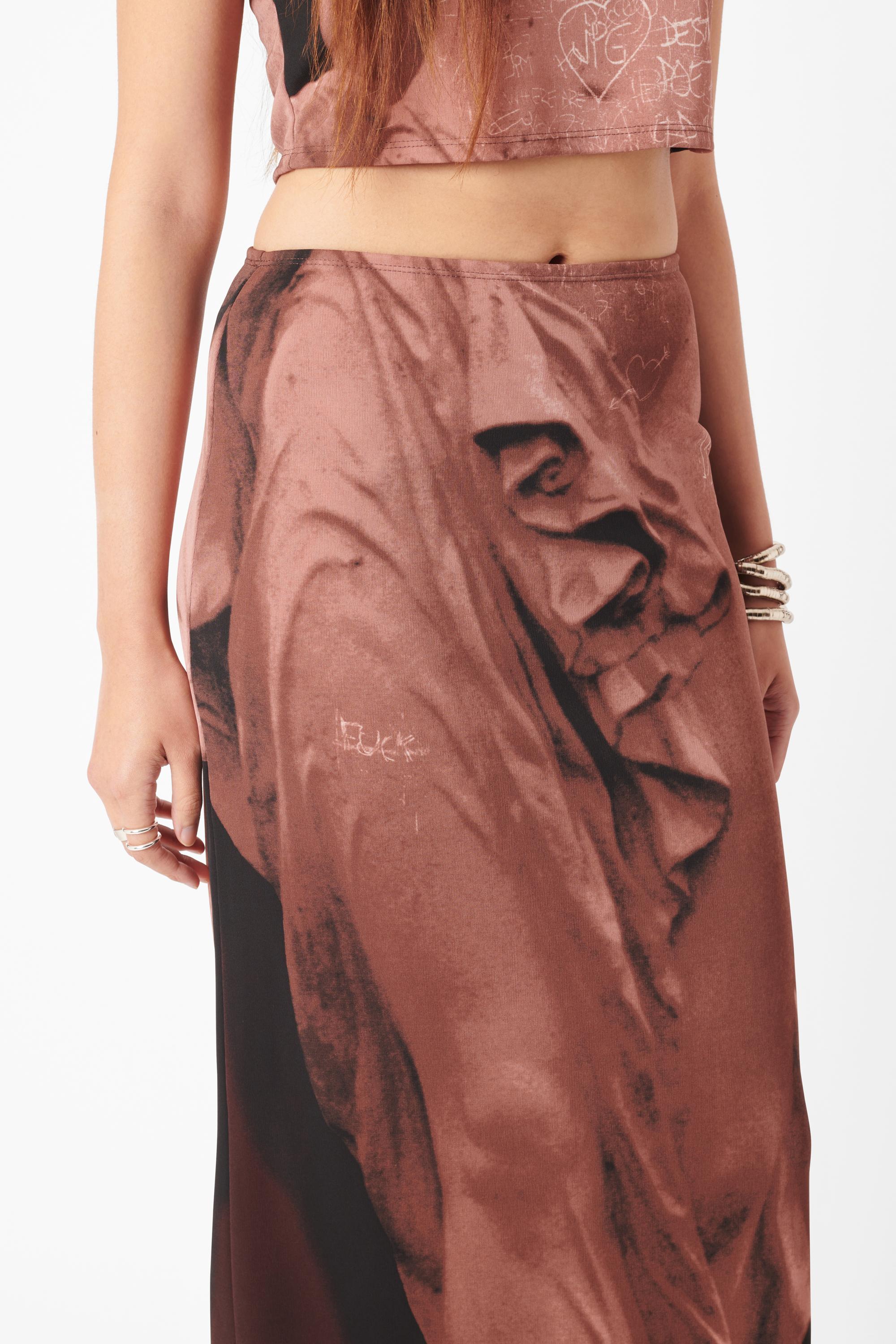 Brown Vintage S/S 1999 Goddess Tromp L’oeil Graffiti Co-ord Set For Sale