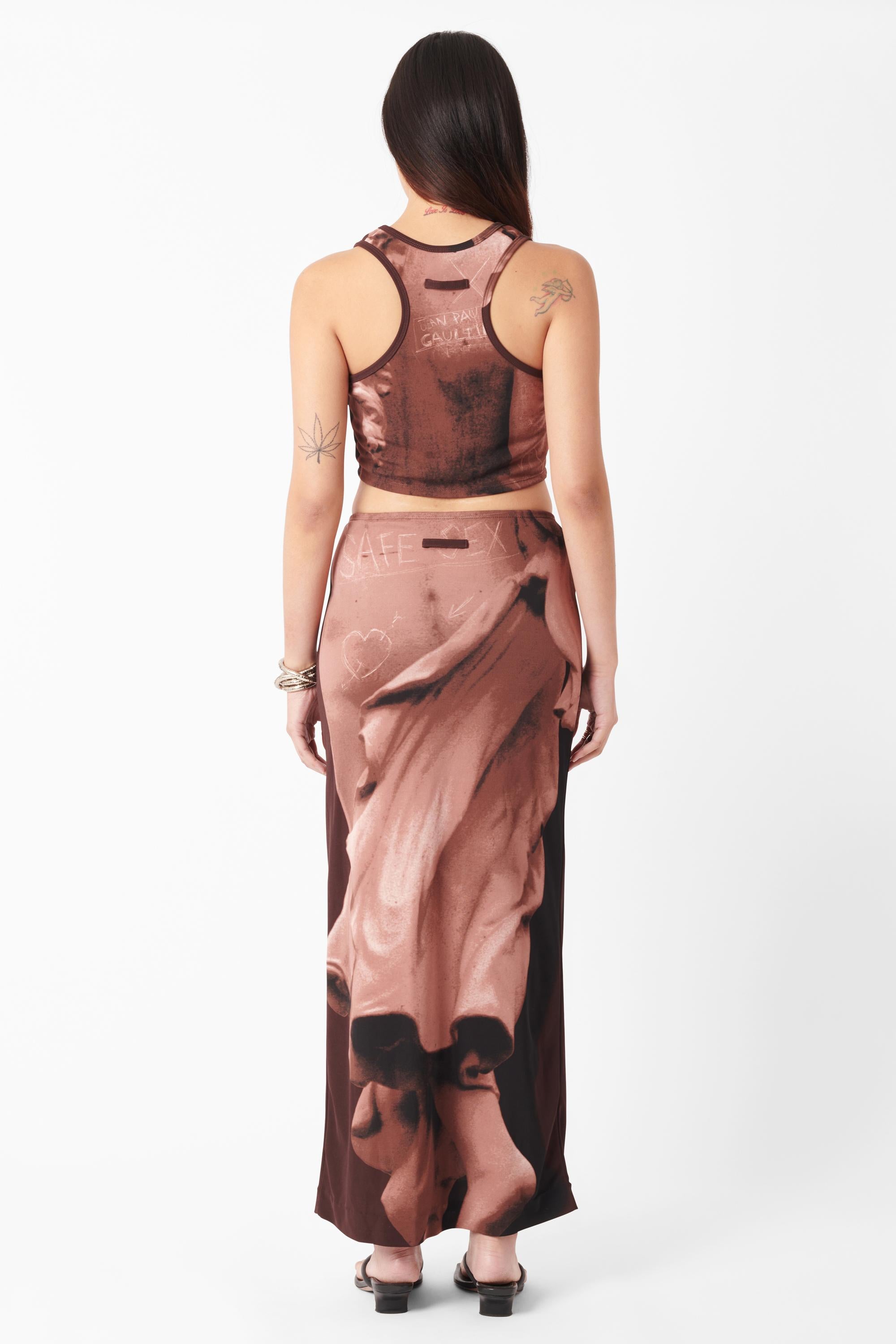 Vintage S/S 1999 Goddess Tromp L’oeil Graffiti Co-ord Set In Excellent Condition For Sale In London, GB