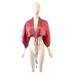 Vintage S/S 1999 Jean Paul Gaultier Pink Kimono Crop Top
